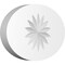 Ekena Millwork Standard Dalton Flower Rosette With Square Edge, 7"W x 4 3/4"H x 3/4"P ROSP070X048X075DAL09 - alternate 1